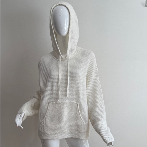 Banana Republic Hoodie Sweater Rib Knit Alpaca Wool Blend - Picture 3 of 11